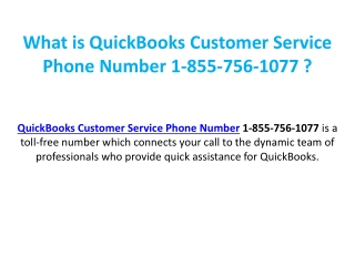 Quickbooks Customer Service Phone Number