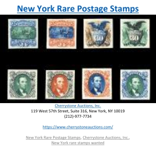 New York Rare Postage Stamps