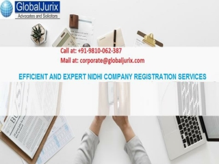 Efficient and Expert Nidhi Company Registration Services