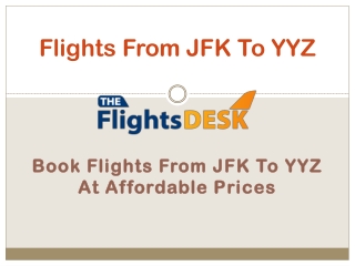 Flights From JFK To YYZ