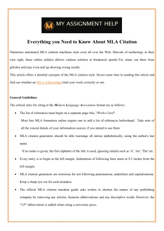 Everything you Need to Know About MLA Citation