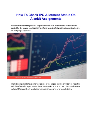 How To Check IPO Allotment Status On Alankit Assignments - Alankit News