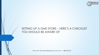 SETTING UP A DME STORE – HERE’S A CHECKLIST YOU SHOULD BE AWARE OF