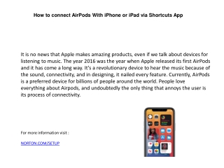 How to connect AirPods With iPhone or iPad via Shortcuts App