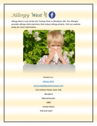 Allergist Westford MA | Allergy West