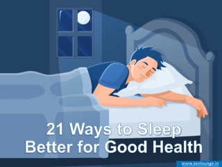 21 ways to sleep better