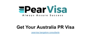 Get Your Australia PR Visa | Pearvisa Immigration