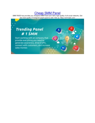 Cheap smm panel