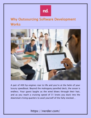 Why Outsourcing Software Development Works