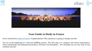 Your Guide to Study in France