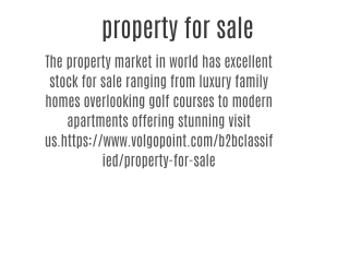 property for sale
