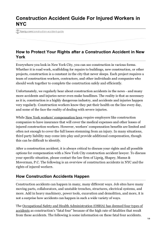 Construction Accident Lawyer