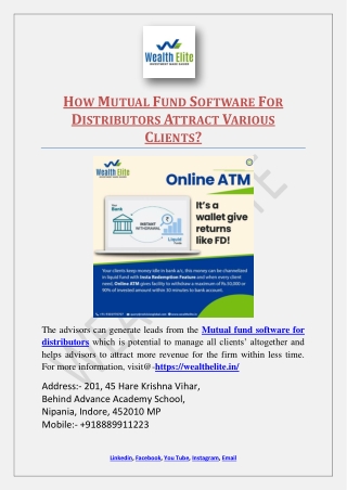 How Mutual Fund Software For Distributors Attract Various Clients?