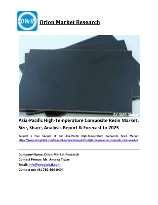 Asia-Pacific High-Temperature Composite Resin Market Size, Industry Trends, Share and Forecast 2019-2025