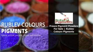 Fresco Pigment Powders For Sale | Rublev Colours Pigments