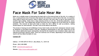 Face Masks For Sale