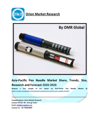 Asia-Pacific Pen Needle Market Trends, Size, Competitive Analysis and Forecast - 2020-2026