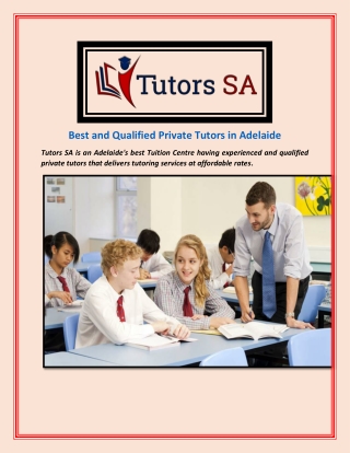 Best and Qualified Private Tutors in Adelaide