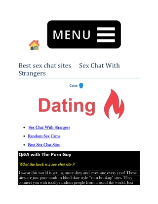 Best sex chat sites Sex Chat With Strangers