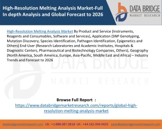 High-Resolution Melting Analysis Market-Full In depth Analysis and Global Forecast to 2026