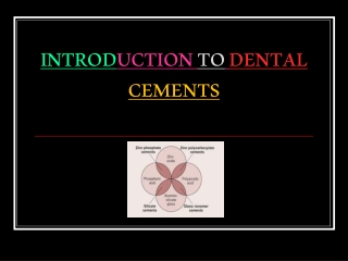 INTROD UCTION TO DENTAL CEMENTS