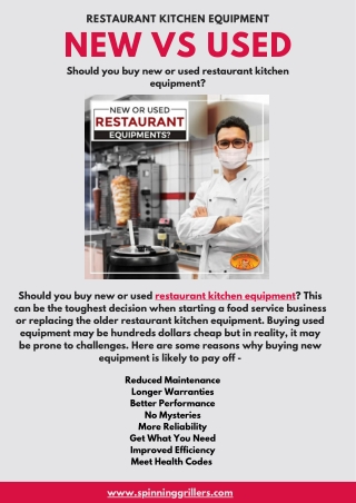 Should you buy new or used restaurant kitchen equipment?