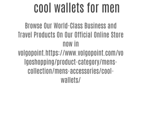 cool wallets for men