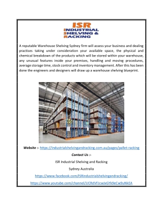 Best Pallet Racking Sydney | Industrialshelvingandracking.com.au