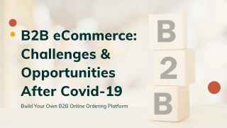 B2B eCommerce: Opportunities arises in B2B After Covid-19