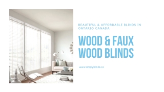 Wood & Faux Wood Blinds