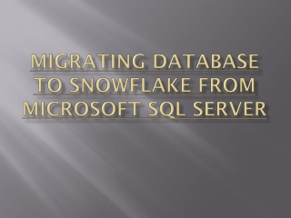 SQL Server to Snowflake