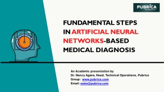 Fundamental steps inartificial neural networks-based medical diagnosis – Pubrica