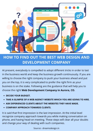 HOW TO FIND OUT THE BEST WEB DESIGN AND DEVELOPMENT COMPANY