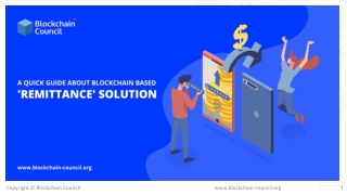 A quick guide about Blockchain-based 'Remittance' solution