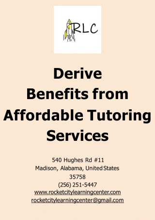 Derive Benefits from Affordable Tutoring Services