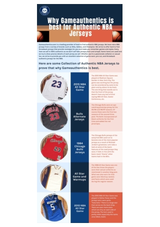 Why Gameauthentics is best for Authentic NBA Jerseys