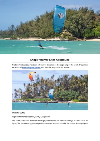 Shop Flysurfer Kites At KiteLine