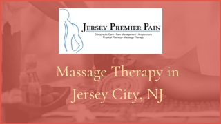 Massage Therapy in Jersey City, NJ