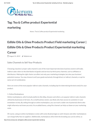 Tea & Coffee Product Experiential Marketing Company in Mumbai