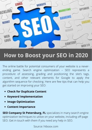 How to Boost your SEO in 2020?