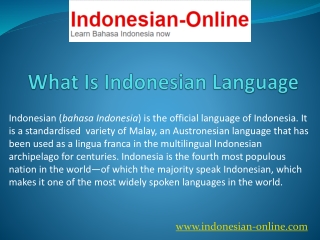 Indonesia language courses