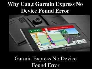 garmin nuvi not recognized by garmin express