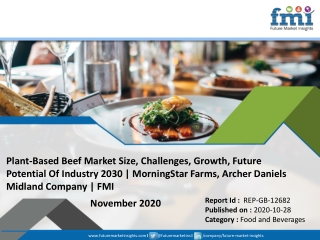 Plant-Based Beef Market- Trends, Outlook and Growth Opportunities | FMI Report