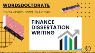 Finance Dissertation Writing Services