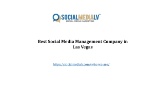 Best Social Media Management Company in Las Vegas