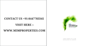 M3M SIERRA 68 | LIVING SPACE LIFESTYLE LOCATION - SECTOR 68 GURGAON