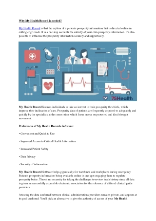 Why My Health Record is needed?