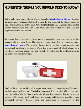 Gingivitis: Things You Should Need To Know?