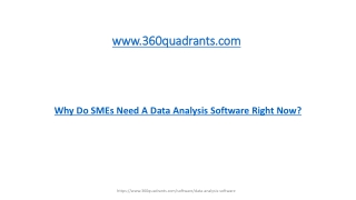 Why Do SMEs Need A Data Analysis Software Right Now?