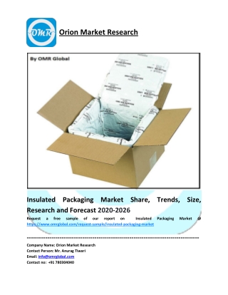 Global Insulated Packaging Market Trends, Size, Competitive Analysis and Forecast - 2020-2026